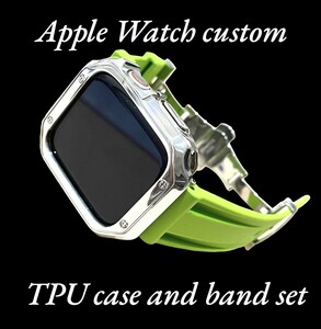 アップル用バンド ラバーベルト Apple Watch カバー　ケース メンズ　レディース38 40 41 42 44 45 49ad