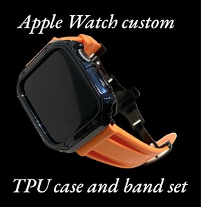 アップル用バンド ラバーベルト Apple Watch カバー　ケース メンズ　レディース38 40 41 42 44 45 49ah