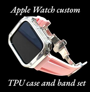 アップル用バンド ラバーベルト Apple Watch カバー　ケース メンズ　レディース38 40 41 42 44 45 49 ac