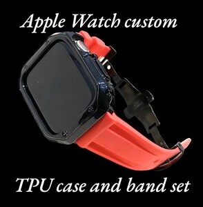  Apple для частота резиновая лента Apple Watch покрытие кейс мужской женский 38 40 41 42 44 45 49 ai
