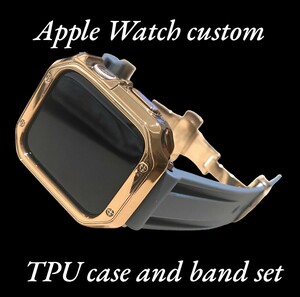 アップル用バンド ラバーベルト Apple Watch カバー　ケース メンズ　レディース38 40 41 42 44 45 49 q