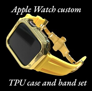 アップル用バンド ラバーベルト Apple Watch カバー　ケース メンズ　レディース38 40 41 42 44 45 49 m