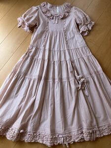 ピンクハウス 2017 Summerカタログ掲載 たくし上げ付綿ローンワンピース◆PINK HOUSE◆定番ピンク ラベンダー寄り系