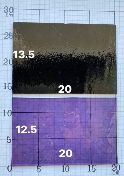 ステンドグラス材料　パープル系ガラス2片