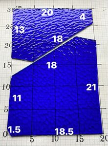 ステンドグラス材料　スペクトラムガラス2片