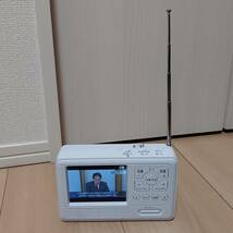 ECORADI7 エコラジ7 TLM-ETR007W 手回し 充電機能 付き テレビ＆ラジオ 防災ラジオ 中古◆18972、18993で_画像7