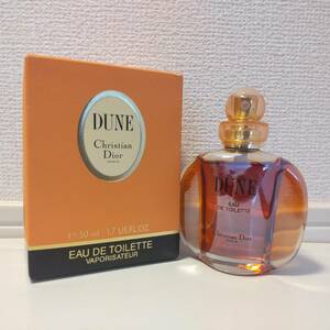 Christian Dior クリスチャンディオール DUNE デューン オードトワレ 50ml ほぼ満量 残量多 香水 外箱付 中古品◆21666