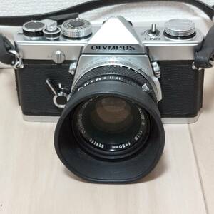 オリンパス OLYMPUS OM-1 F.ZUIKO AUTO-S 50mm 1:1.8 フイルムカメラ 中古 ジャンク品◆22007