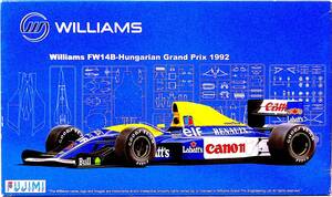 フジミ 1/20 ウィリアムズ・ルノー FW14B 1992年 ハンガリーグランプリ仕様 GP26 フルディスプレイキット プラモデル 未使用 未組立