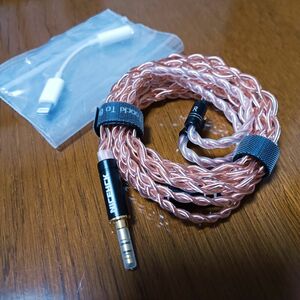 NICEHCK GCT5 2pin3.5mm 5NOCC(単結晶銅)イヤホンケーブル 中古美品 おまけ有り