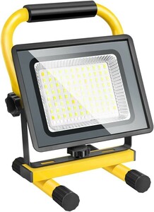 [ immediate payment ]1 pcs 100W LED floodlight rechargeable portable working light maximum 9 hour possibility USB rechargeable daytime color light 6000K 6000mAh 1 year guarantee outdoors free shipping TKK-115
