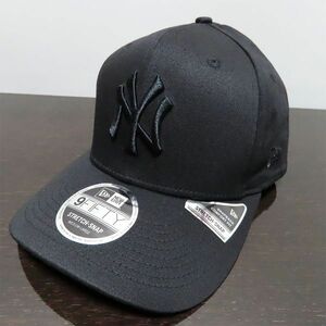 新品 ニューエラ キャップ 帽子 オールブラック ニューヨークヤンキース 9FIFTY MLB　ストレッチスナップ 黒