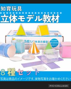 613 8種セット 知育教材 立体展開模型図 知育玩具 小学 中学 受験 パズル モンテッソーリ 