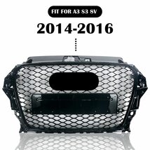 ●アウディ,A3,S3,8V用,2014-2016年に適合,レーシンググリル,フロントバンパーグリルメッシュカバー,ABSフロントグリル_画像7