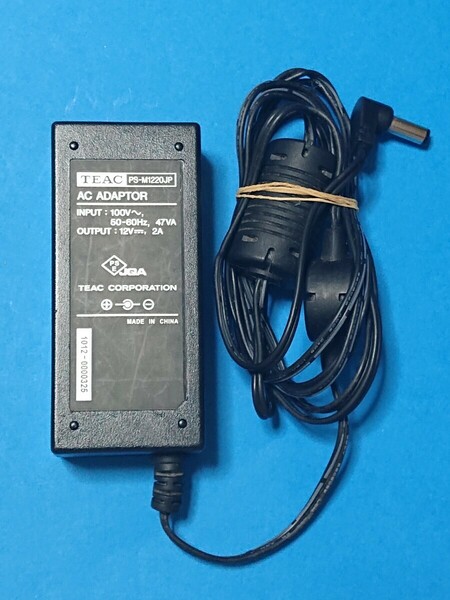 送料無料 即決 PS-M1220JP TEAC ブラック ACアダプタ 12V 2A (チューナー R-4i R-6-B AM/FMラジオレコーダ他対応)電源ケーブル別売 管A2 