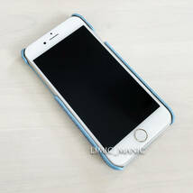 iPhone 7 8 SE (第2世代/第3世代) SE2 SE3 ケース スマホ 背面取り付け型 蛇革模様 ヘビ 軽量 ブルー 青 青色 アイフォン_画像2