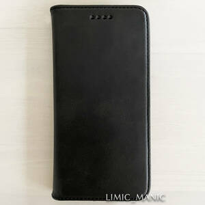 iPhone 13 / 14 手帳型 スマホ ケース マグネット 磁石 ブラック 黒 黒色 高級PUレザー アイフォン