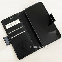iPhone 13 / 14 手帳型 スマホ ケース サイドマグネット式 ブラック 黒 黒色 スキミング防止 高級PUレザー CaseMe アイフォン_画像5