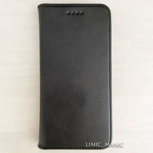 iPhone 12 / 12 Pro 手帳型 スマホ ケース マグネット 磁石 ブラック 黒 黒色 高級PUレザー アイフォン