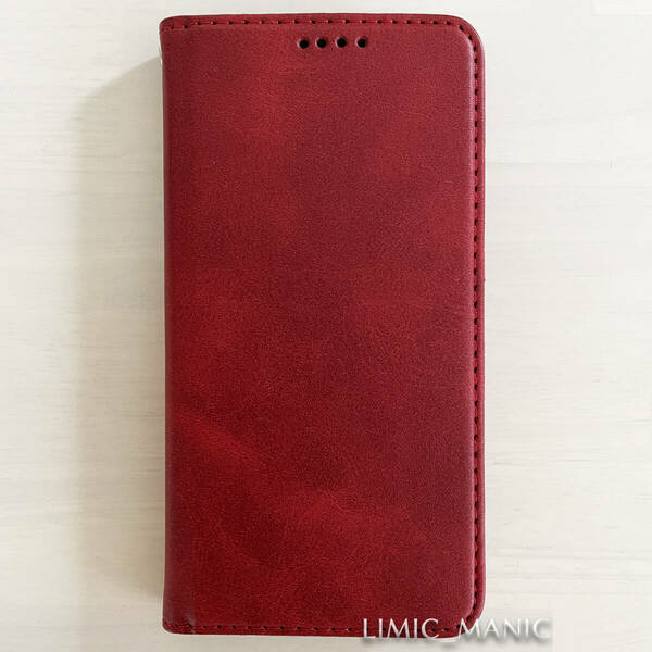 iPhone 13 / 14 手帳型 スマホ ケース マグネット 磁石 レッド 赤 赤色 高級PUレザー アイフォン