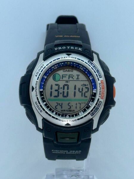 CASIO PROTREK カシオ スポーツギア プロトレック PRS-400-1JF 新品電池交換 稼働品 フィッシング 月齢