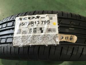 2404-37 ●1本のみ● 165/70R13 ECOS ES31 2018年製 ヨコハマ 未使用品！！