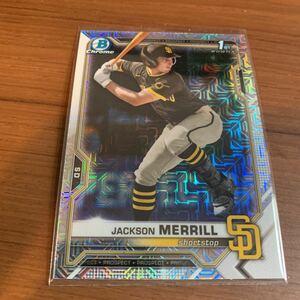 2021 1st Bowman Draft Chrome Jackson Merrill Asia Mojo BDC-119 San Diego Padres