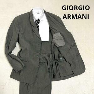 496 GIORGIO ARMANI ジョルジオ アルマーニ セットアップスーツ グレー 52 白タグ