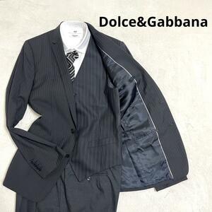 563 Dolce&Gabbana ドルチェアンドガッバーナ スリーピース セットアップスーツ ブラック 44