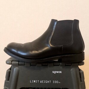革靴　レザーシューズ　サイドゴア　ブーツ　メンズ　27.5cm　ブラック　黒