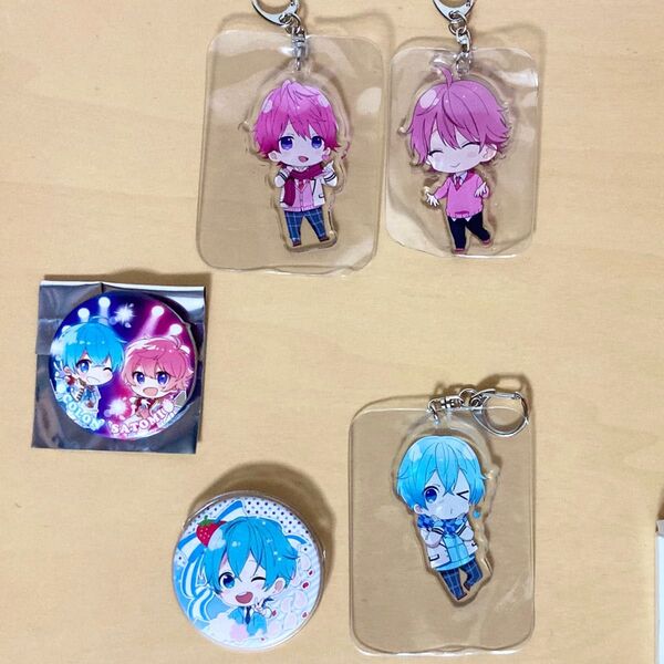 すとぷり さとみ ころん アクリルキーホルダー 缶バッジ