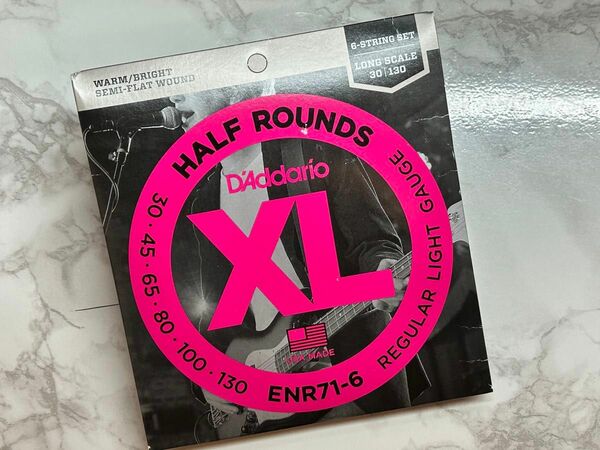 D'Addario ENR71-6 Half Rounds 6-Strings Bass Regular Light 30-130