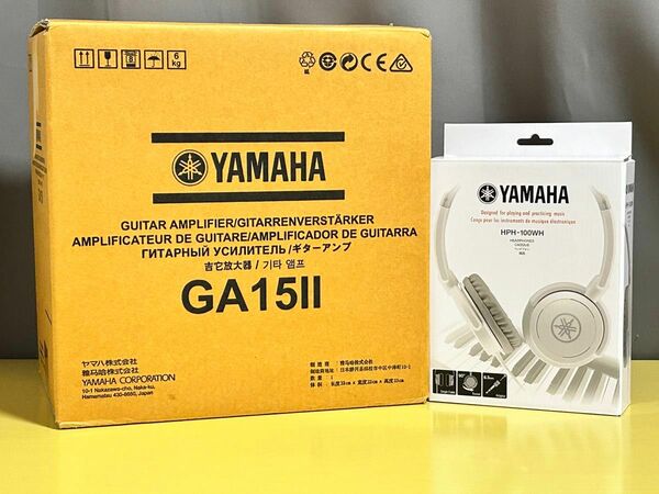 YAMAHA GA15 IIギターアンプ & HPH-100WHヘッドフォンのセット