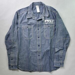 CAB CLOTHING SWATワークシャツ　ミリタリーシャツ　ビックプリント