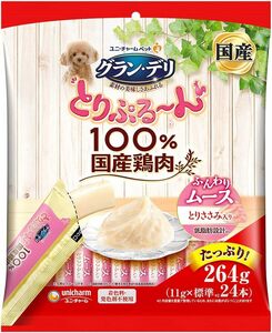 グラン・デリ ドッグフード とりぷる~ん ムース とりささみ 11g×24本 264グラム (x 1)