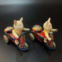 【440】ラビット on バイク ／可動 ／ ◆Tin Toy　ブリキ（中古）／ 1円スタート／ ゆうパック60サイズ ／ 金曜日発送_画像7