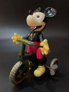 [438] mouse. tricycle | moveable | *Tin Toy tin plate ( used )| 1 jpy start | Yupack 60 size | Friday shipping 