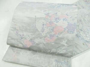 096960# 【京松】【1円～】袋帯　西陣織　花鳥文　リメイク　材料