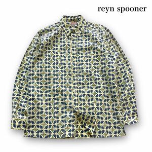 【reyn spooner】Commemorative classics 90s レインスプーナー 限定復刻 長袖アロハシャツ ハワイアンシャツ ボタンダウン 長袖シャツ 