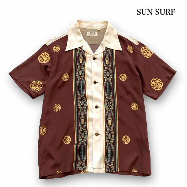 【SUN SURF】サンサーフ by MashedMarvel RAYON OPEN SHIRT CLUB ORIENTAL マスクドマーベル レーヨンアロハシャツ オープンカラーシャツ