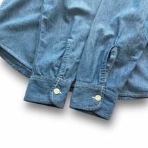 【CAMCO】カムコ シャンブレーワークシャツ 長袖シャツ ボタンダウンシャツ フラップポケット コットン CHAMBRAY WORK SHIRT ライトブルー_画像8