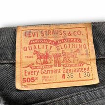 【Levi's】『神サイズ』90s リーバイス505 ブラックデニムパンツ USA製 古着 LEVI'S 90年代 アメリカ製 ヴィンテージ ブラックジーンズ W36_画像9