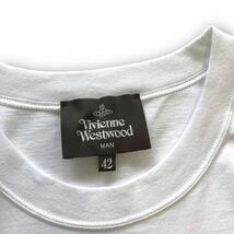 【Vivienne Westwood MAN】(42) ヴィヴィアンウエストウッドマン オーブTシャツ 半袖tシャツ デカロゴ ホワイト 白 日本製 Tee プリント _画像7