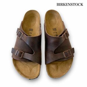 【BIRKENSTOCK】『着用数回』 Zrich MADE IN GERMANY ビルケンシュトック チューリッヒ ブラウンレザー サンダル 26.0㎝ (40)