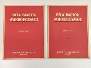 【洋書・楽譜】BELA BARTOK バルトーク・ベーラ／MIKROKOSMOS ／PIANO SOLO／Vol.2,Vol.3／ 2冊セット