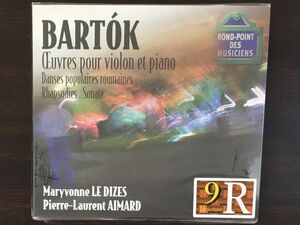 BART&#211;K Oeuvres pour violon et piano マリヴォンヌ・ル・ディゼス　ピエール＝ローラン・エマール(ピアノ)【未開封品CD】