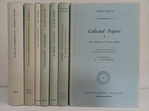 【洋書】まとめて7冊セット／Alfred Schutz, Collected Papers 1・2・3／Klaus Held Lebendige Gegenwart ／BERNHARD WALDENFELS 等