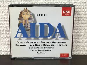 ヴェルディ：「アイーダ」Aida／ カラヤン指揮　ウィーン・フィルハーモニー管弦楽団　ミレッラ・フレーニ／CD3枚揃 【CD】
