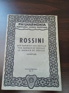 【洋書・楽譜・ミニスコア】ROSSINI ロッシーニ／THE BARBER OF SEVILLE／OVERTURE／オーケストラ