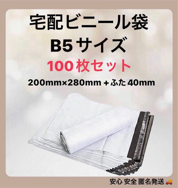 宅配ビニール袋 【100枚】B5